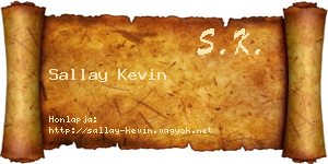 Sallay Kevin névjegykártya